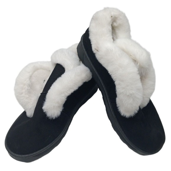 UGG Classic Short‎ Sheepskin Cuff Mongolian Black Suede Boots Size US 8 Women